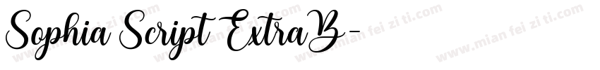 Sophia Script ExtraB字体转换